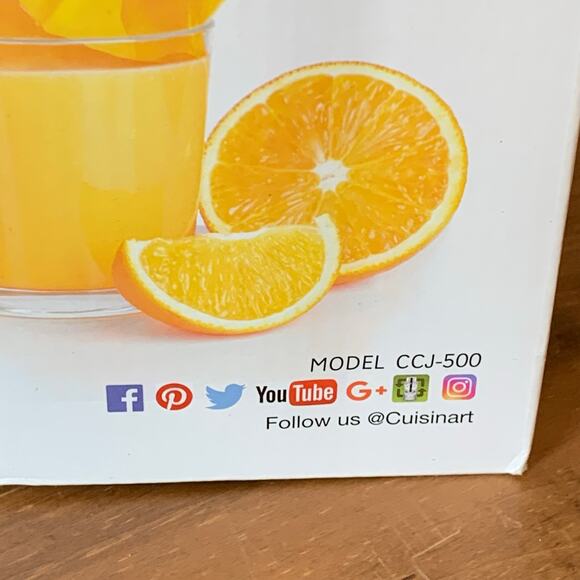 Cuisinart Citrus Juicer Pulp Control Model CCJ- 500 Adjustable NIB - Picture 12 of 16